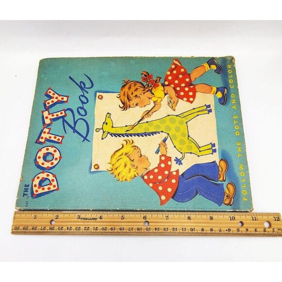 Vintage Dotty Coloring Book 1950 Whitman Follow The Dots Color Activity Retro - Picture 15 of 15